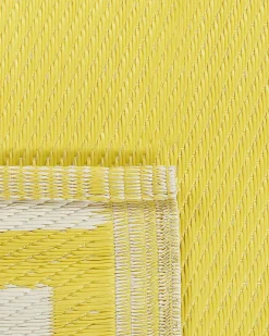 Tapete De Exterior Amarelo 120 X 180 Cm Etawah