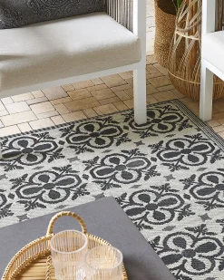 Tapete De Exterior Branco E Preto 120 X 180 Cm Nellur
