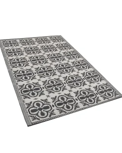 Tapete De Exterior Branco E Preto 120 X 180 Cm Nellur