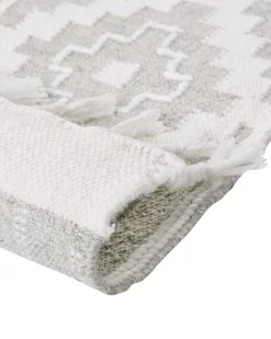 Tapete De Exterior Branco E Cinzento 160 X 230 Cm Tabiat