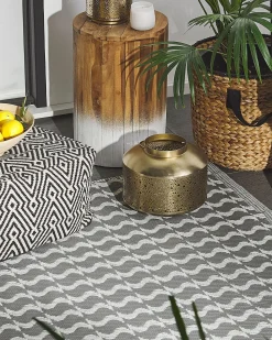 Tapete De Exterior Cinzento 120 X 180 Cm Tumkur