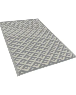 Tapete De Exterior Cinzento 120 X 180 Cm Bihar