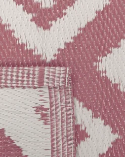 Tapete De Exterior Rosa 120 X 180 Cm Dewas