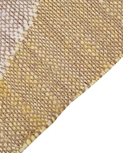 Tapete De Juta Amarelo Mostarda E Castanho 160 X 230 Cm Samlar