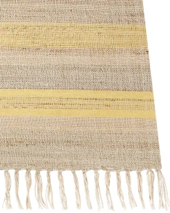 Tapete De Juta Creme E Amarelo 160 X 230 Cm Talpur