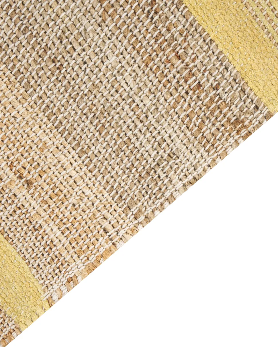 Tapete De Juta Creme E Amarelo 160 X 230 Cm Talpur