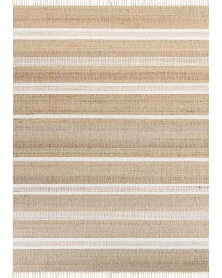 Tapete De Juta Creme E Branco 160 X 230 Cm Talpur