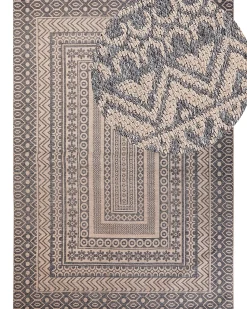Tapete De Juta Creme E Cinzento 160 X 230 Cm Baglar