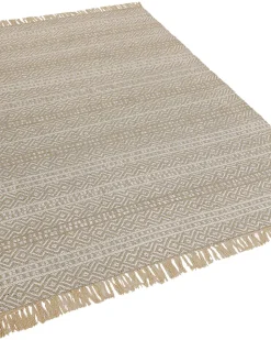 Tapete De Juta E Algodao Creme 140 X 200 Cm Dortyol