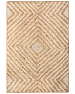 Tapete De Juta E Algodao Creme 140 X 200 Cm Pirli