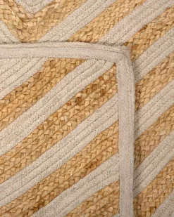 Tapete De Juta E Algodao Creme 140 X 200 Cm Pirli