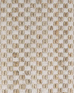 Tapete De Juta E Algodao Creme 140 X 200 Cm Zerdali