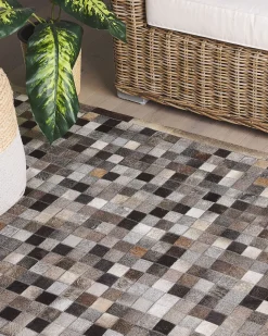 Tapete De Pele Genuina Multicolor 160 X 230 Cm Armutlu