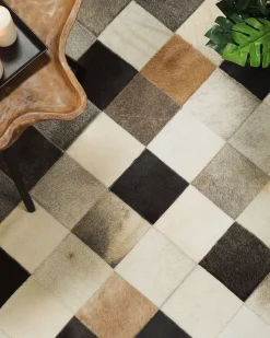 Tapete De Pele Genuina Multicolor 200 X 300 Cm Soke