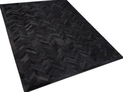 Tapete De Pele Genuina Preta 160 X 230 Cm Belevi