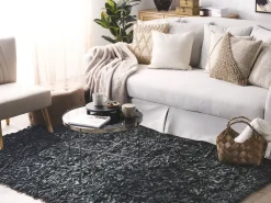 Tapete De Pele Genuina Preta 160 X 230 Cm Mut