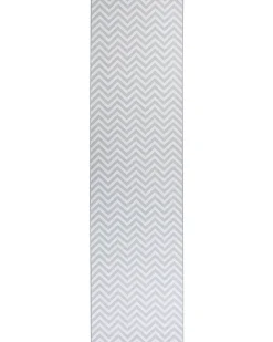 Tapete De Poliester Branco E Cinzento 80 X 300 Cm Saikheda