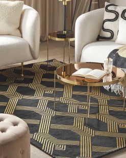 Tapete De Viscose Preto 160 X 230 Cm Vekse