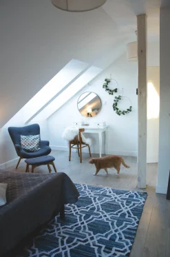 Tapete Em Algodao Azul 140 X 200 Cm Adiyaman