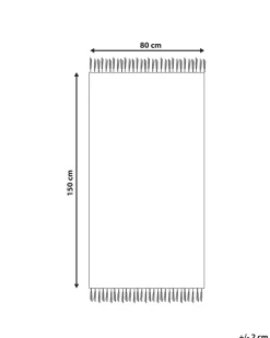 Tapete Em Algodao Azul E Creme 80 X 150 Cm Kondhali