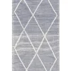 Tapete Em Algodao Branco E Azul 80 X 150 Cm Synopa