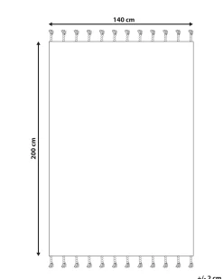 Tapete Em Algodao Branco E Preto 140 X 200 Cm Eray
