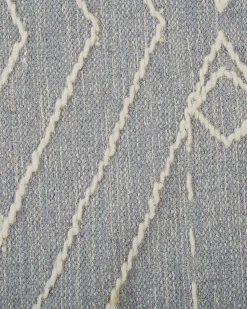 Tapete Em Algodao Cinzento E Branco 160 X 230 Cm Khenifra