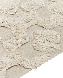 Tapete Em Algodao Creme 160 X 230 Cm Aksaray