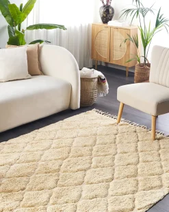 Tapete Em Algodao Creme 160 X 230 Cm Sanliurfa