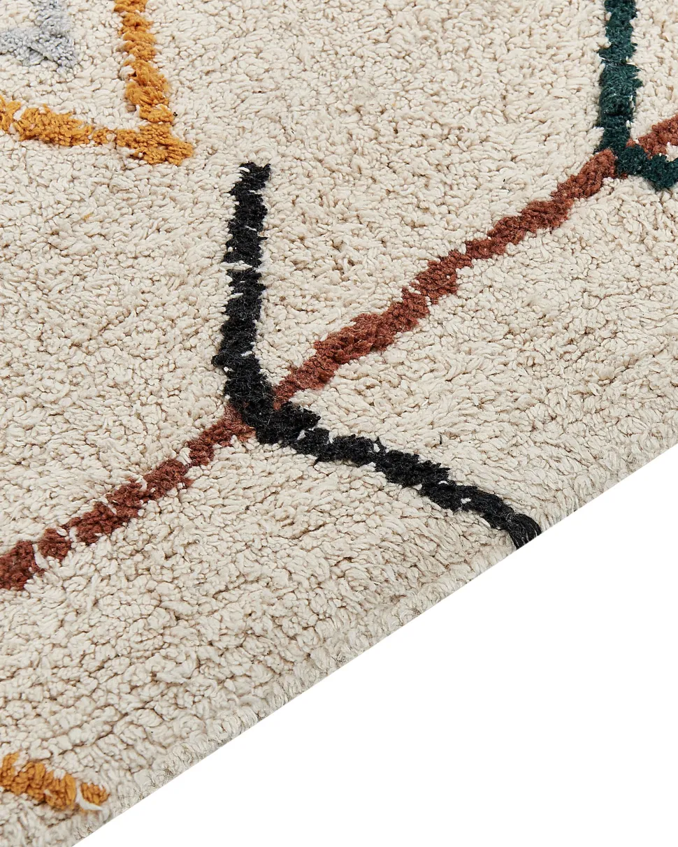 Tapete Em Algodao Creme 160 X 230 Cm Bolay