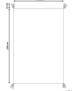 Tapete Em Algodao Creme 160 X 230 Cm Bolay