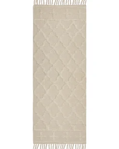 Tapete Em Algodao Creme 80 X 230 Cm Tozlu