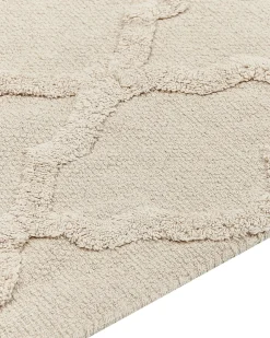 Tapete Em Algodao Creme 80 X 230 Cm Tozlu