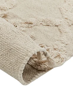 Tapete Em Algodao Creme 80 X 230 Cm Tozlu