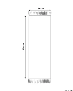 Tapete Em Algodao Creme 80 X 230 Cm Tozlu
