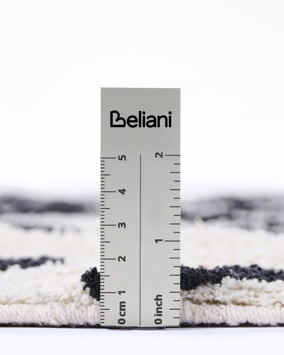 Tapete Em Algodao Creme E Preto 160 X 230 Cm Eldes