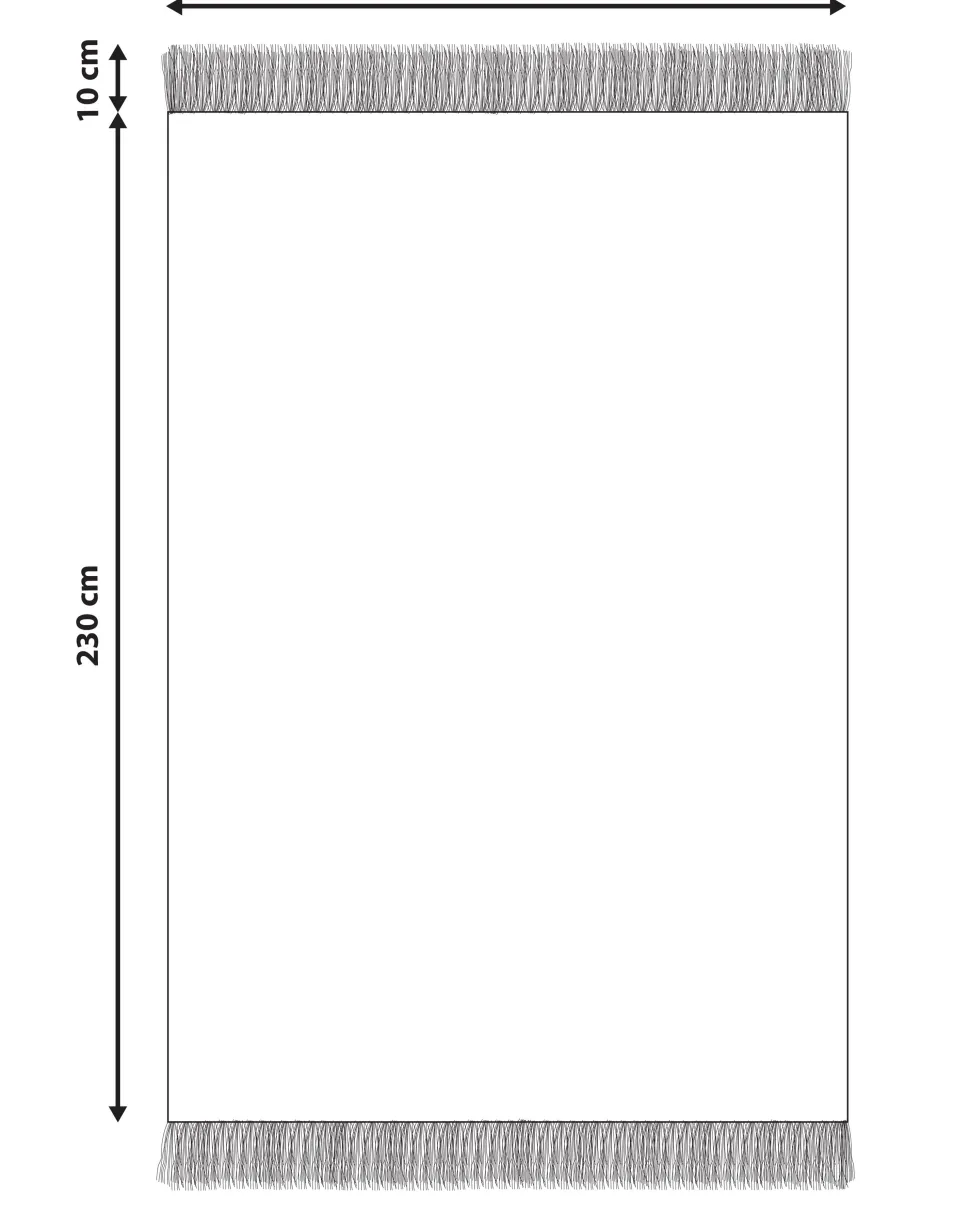 Tapete Em Algodao Creme E Preto 160 X 230 Cm Eldes