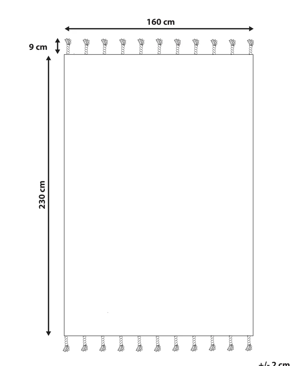 Tapete Em Algodao Creme E Preto 160 X 230 Cm Erler