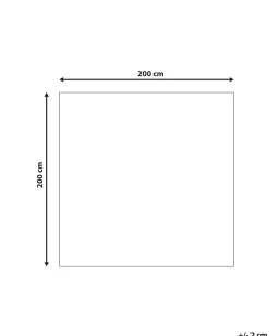 Tapete Em Algodao Creme E Castanho 200 X 200 Cm Avdan