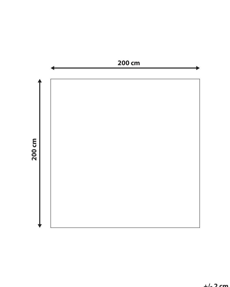 Tapete Em Algodao Creme E Castanho 200 X 200 Cm Avdan