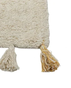 Tapete Em Algodao Creme E Amarelo 160 X 230 Cm Bingol