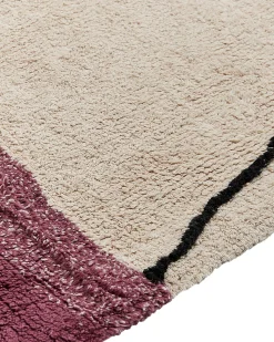 Tapete Em Algodao Creme E Rosa 160 X 230 Cm Afsar