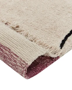 Tapete Em Algodao Creme E Rosa 160 X 230 Cm Afsar