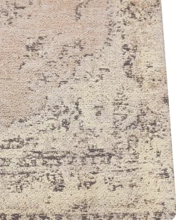 Tapete Em Algodao Creme E Rosa Pessego 160 X 230 Cm Matarim