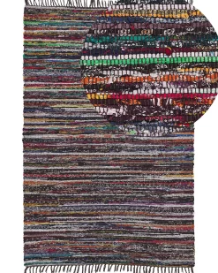 Tapete Em Algodao Multicolor Escuro 160 X 230 Cm Danca