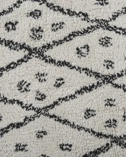 Tapete Em Algodao Preto E Branco 160 X 230 Cm Agadir