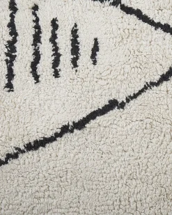 Tapete Em Algodao Preto E Branco 160 X 230 Cm Kebir