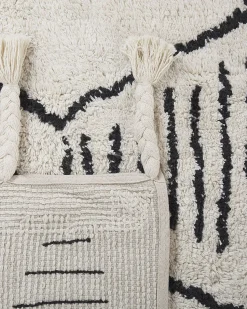 Tapete Em Algodao Preto E Branco 160 X 230 Cm Kebir