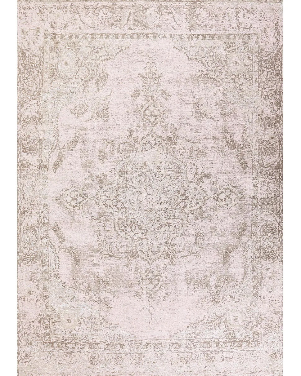 Tapete Em Algodao Rosa E Creme 160 X 230 Cm Matarim