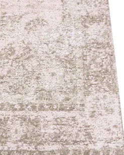 Tapete Em Algodao Rosa E Creme 160 X 230 Cm Matarim